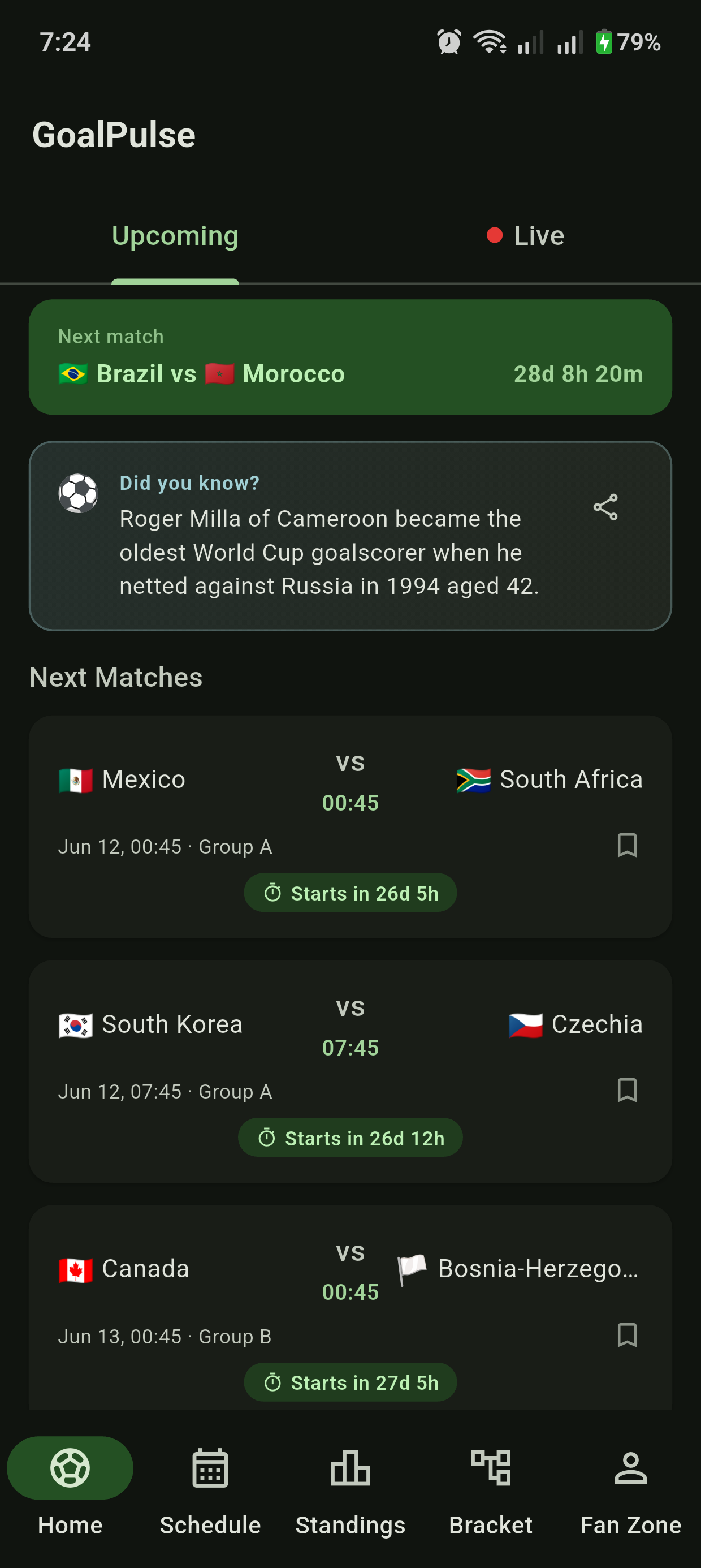 GoalPulse - World Cup 2026 screenshot