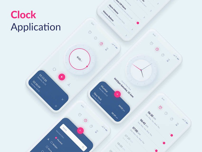 15 Best Clock App UI Design 2019