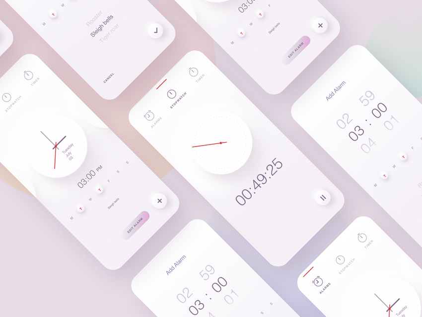 Gradient Clock App Design