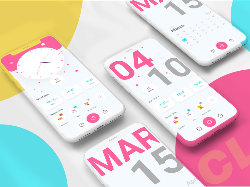 Pinky Clock UI