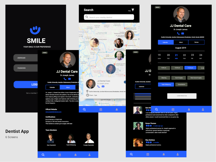 Dentist Application UI Kit