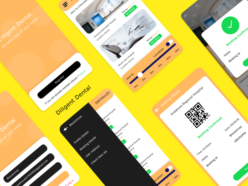 Dentist appointment App UI