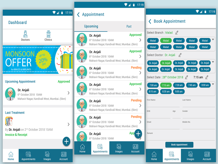 Dentist App UI design