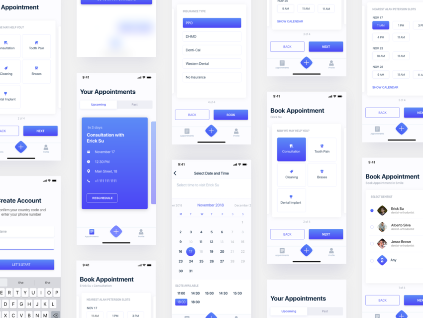 Dental Clinic Booking and Appointment design