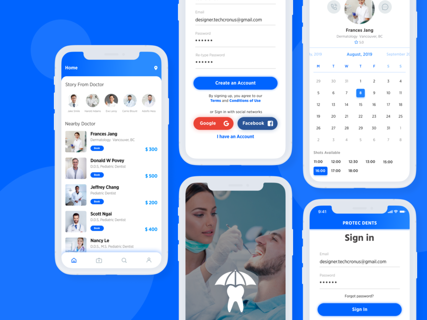 Dentist App UI Design