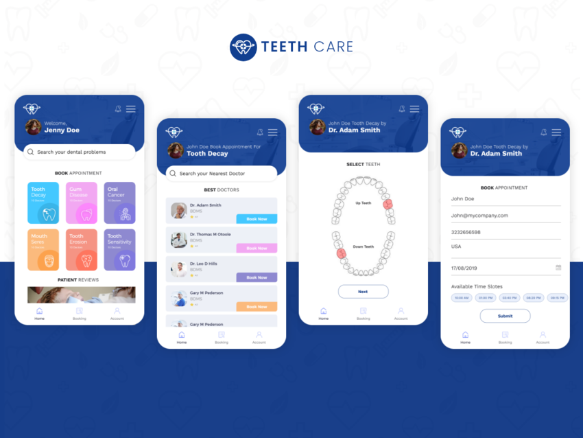 22 Outstanding Dentist App UI Designs